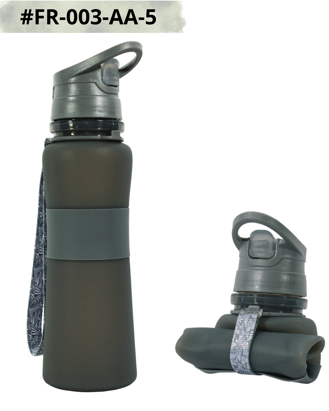 Bouteille d’eau pliante en silicone, bouteilles d’eau pliables en silicone réutilisables et étanches pour le sport, le camping, sans BPA