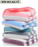 Serviettes de toilette en microfibre polaire corail absorbantes à rayures pour le visage et les cheveux