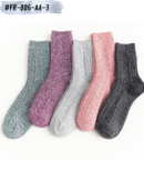 Chaussettes tricotées en laine de lapin pour femmes