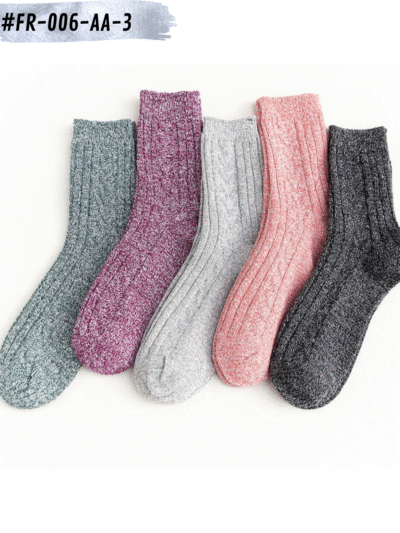 Chaussettes tricotées en laine de lapin pour femmes