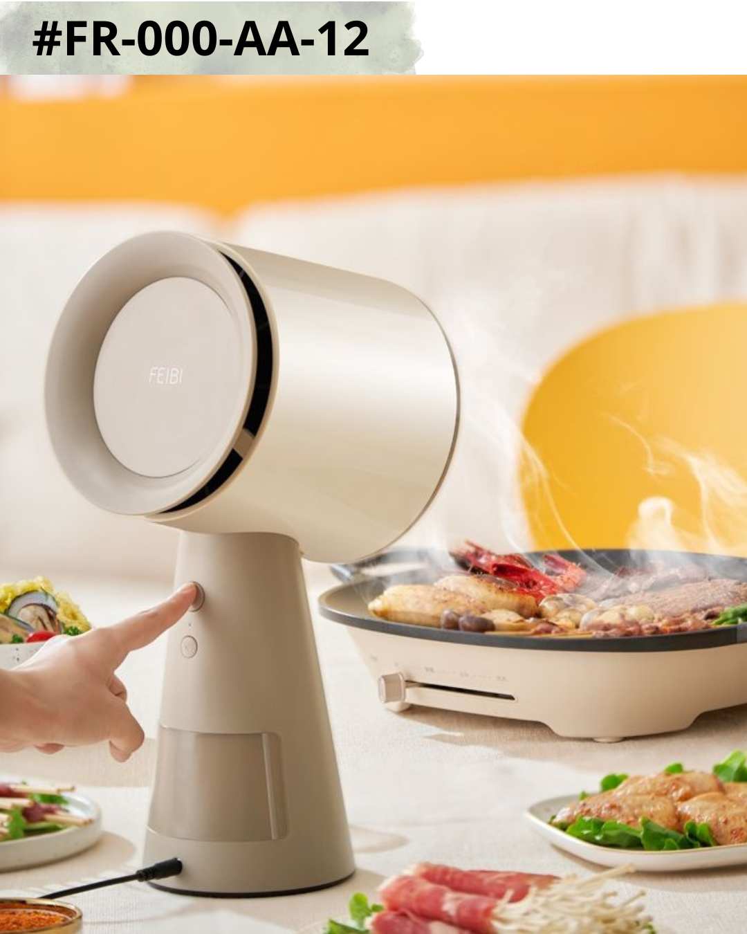 Purificateurs de cuisine de cuisine de bureau portable Hotte de cuisine avec filet de séparation des fumées en polymère