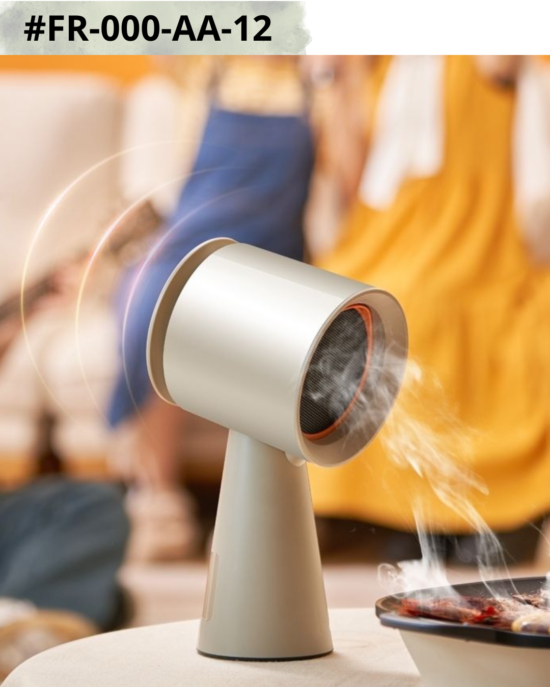 Purificateurs de cuisine de cuisine de bureau portable Hotte de cuisine avec filet de séparation des fumées en polymère – Image 2